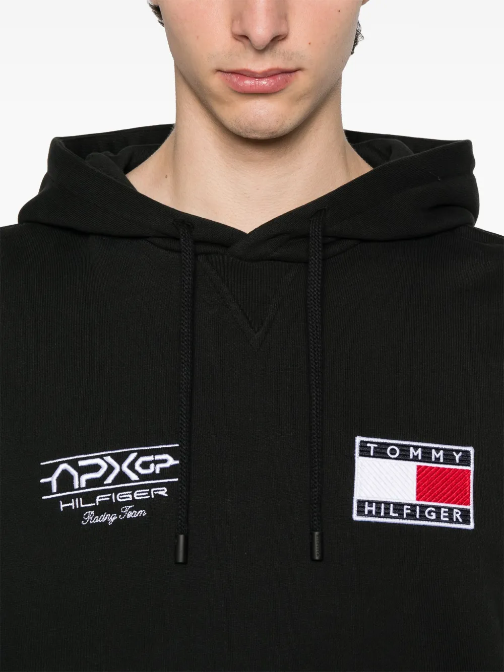 Tommy Hilfiger x Mercedes katoenen hoodie Zwart