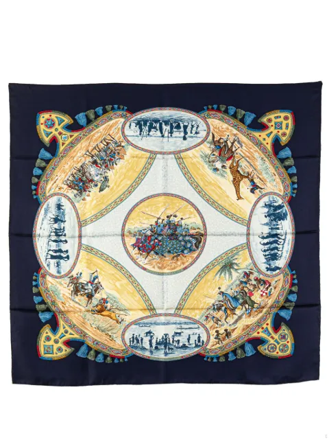 Hermès Pre-Owned 20th Century Cavaliers Peuls Silk Scarf scarves
