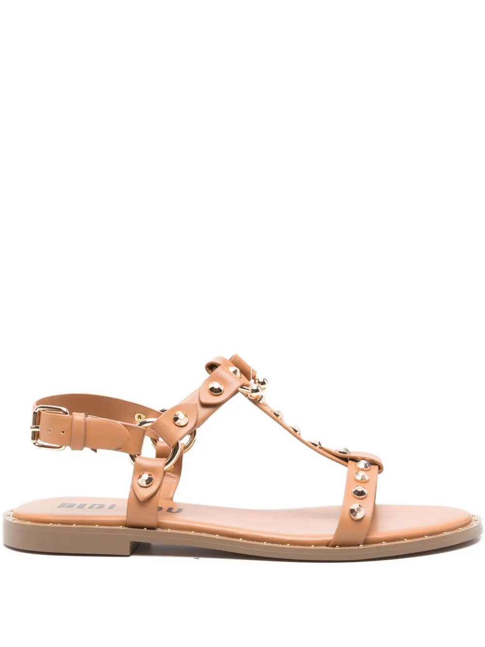 Bibi Lou Dunia sandalen met studs en T-bar Bruin