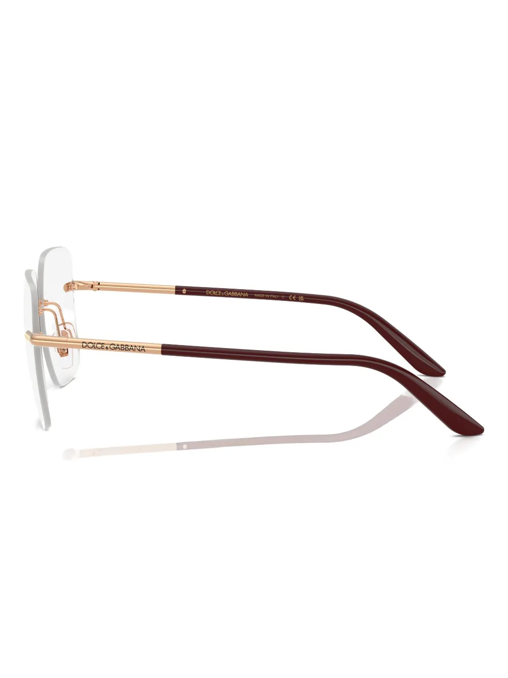 Dolce & Gabbana Eyewear Bril met vierkant montuur Goud