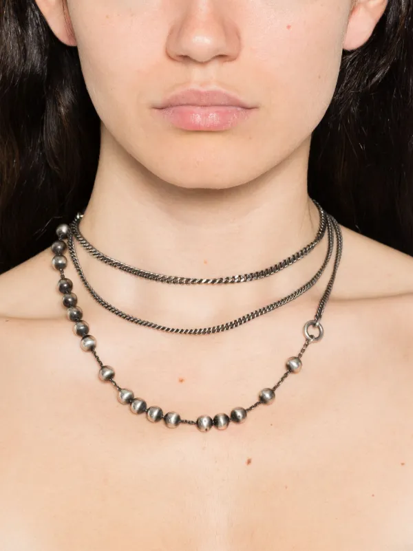 WERKSTATT:MÜNCHEN シルバー ネックレス | シルバートーン | FARFETCH JP