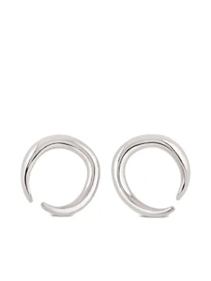 HOORSENBUHS Crescent フープピアス | シルバートーン | FARFETCH JP