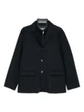 Herno three-button zipped jacket - Blue