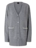 PINKO mélange-effect cardigan - Grey
