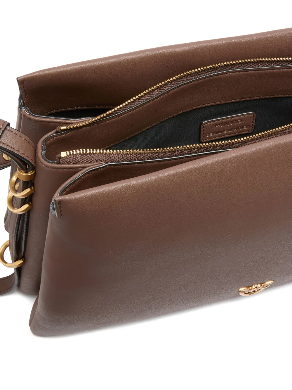 PINKO leather shoulder bag Bruin