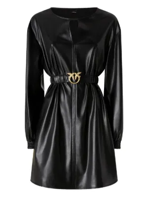 Zadig&Voltaire Rixina Gathered Leather Minidress | Black | FARFETCH
