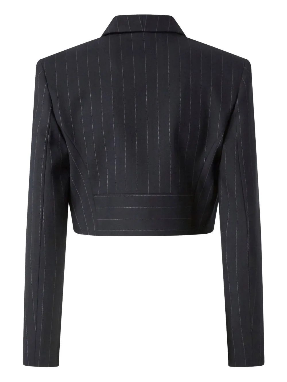 Pinko Pinstripe Cropped Jacket In Blue
