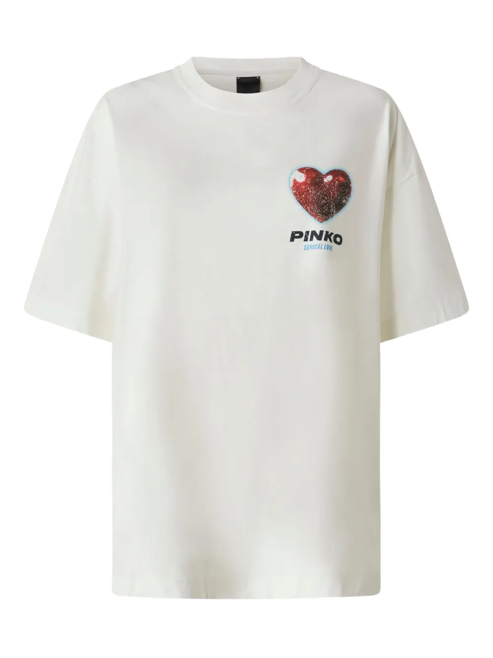PINKO Surreal Love heart-snake print T-shirt Wit
