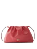 PINKO drawstring leather shoulder bag - Red