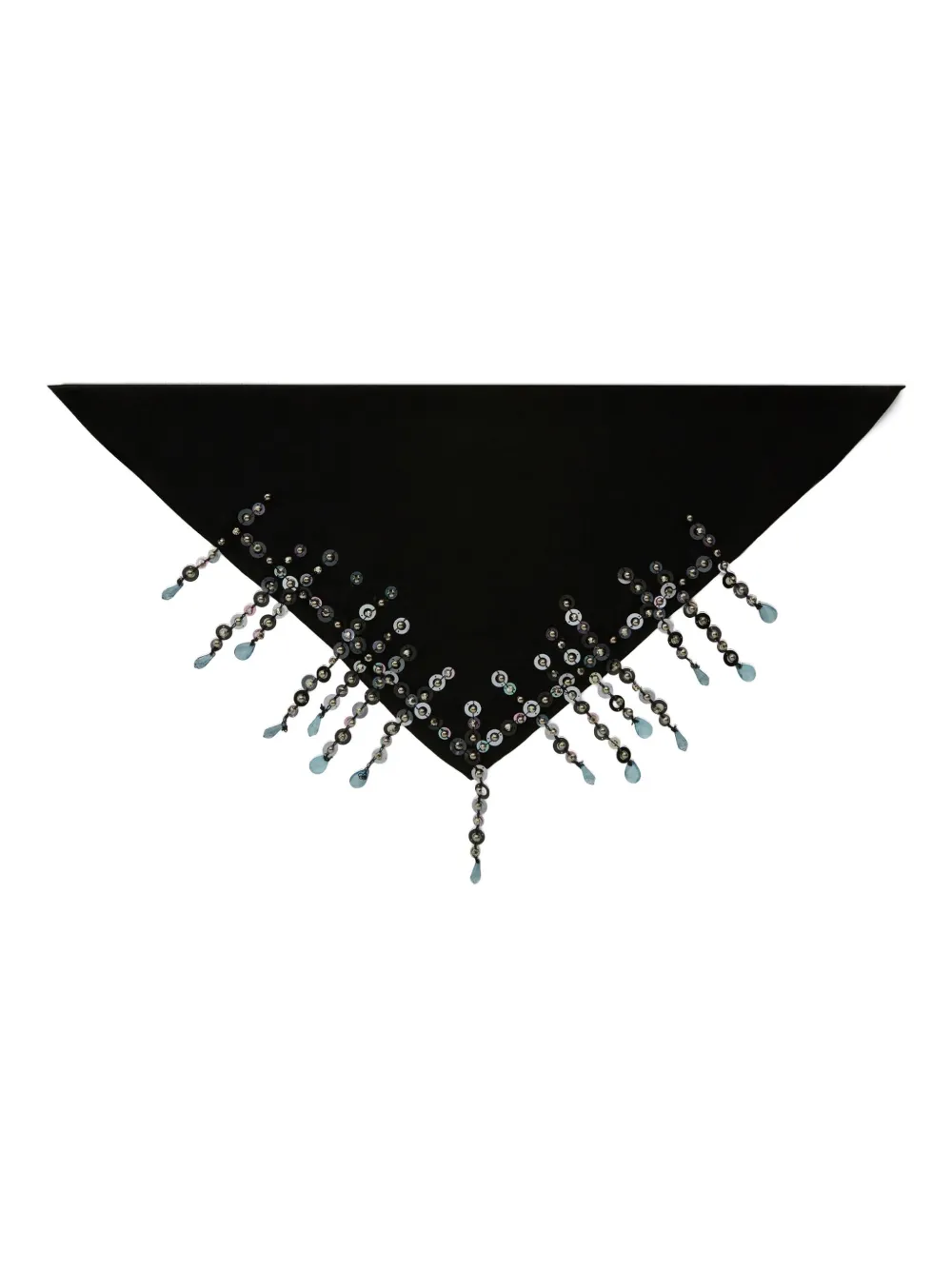 PINKO beaded-fringe scarf Zwart