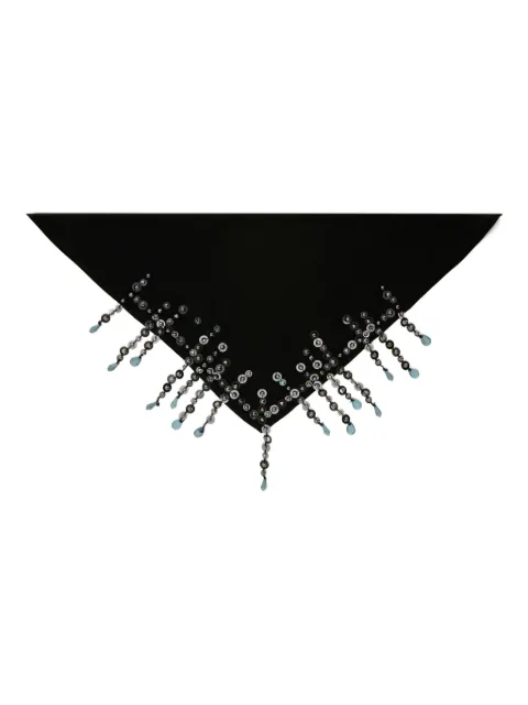 PINKO beaded-fringe scarf