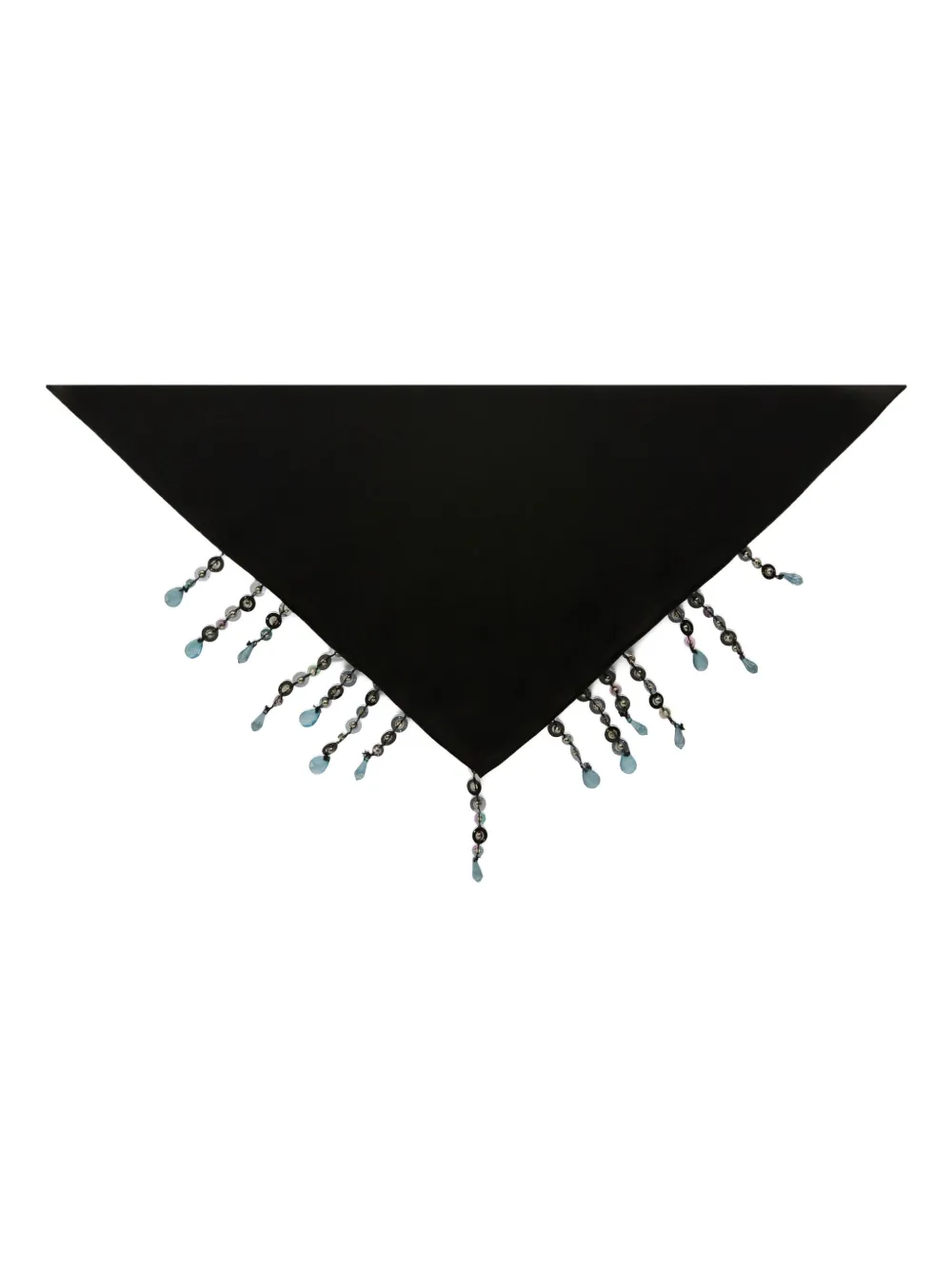 PINKO beaded-fringe scarf Zwart