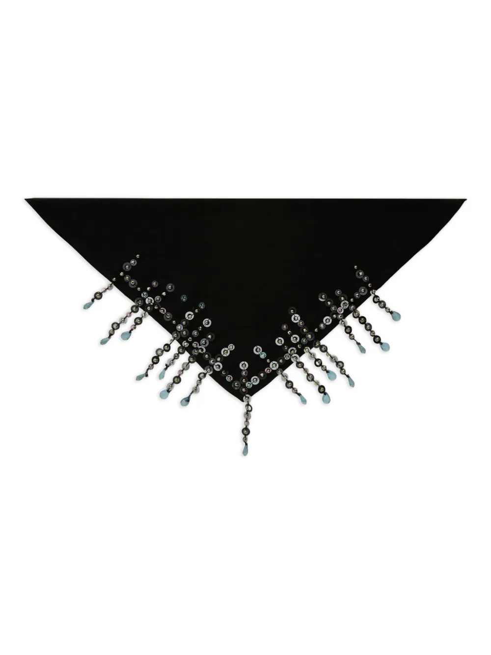 PINKO beaded-fringe scarf Zwart