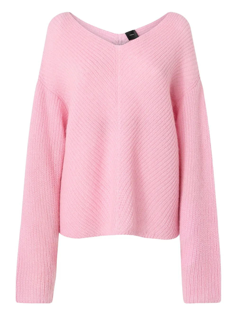 PINKO v-neck ribbed knit sweater Roze