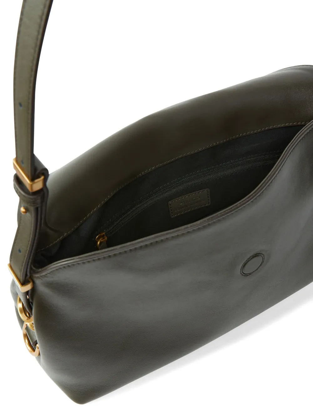 Pinko Bovine-leather Top-handle Shoulder Bag In Green