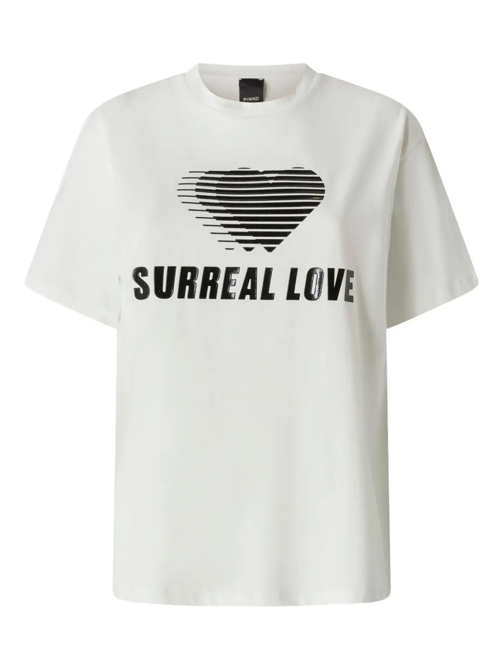 PINKO heart-graphic T-shirt - Bianco