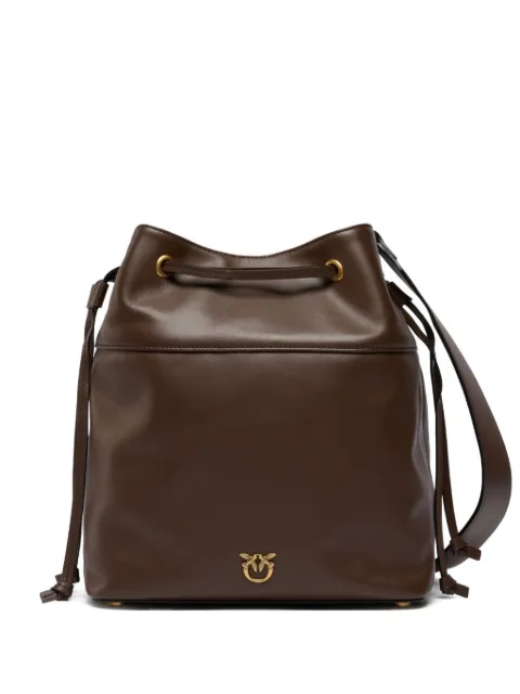 PINKO drawstring leather bucket bag