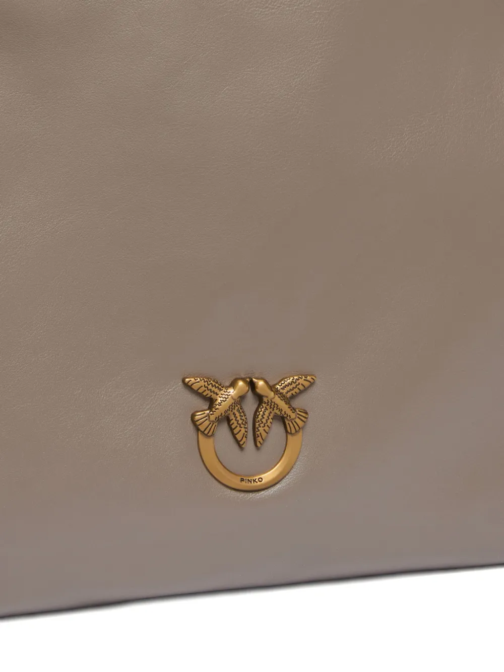 PINKO Leren shopper Grijs