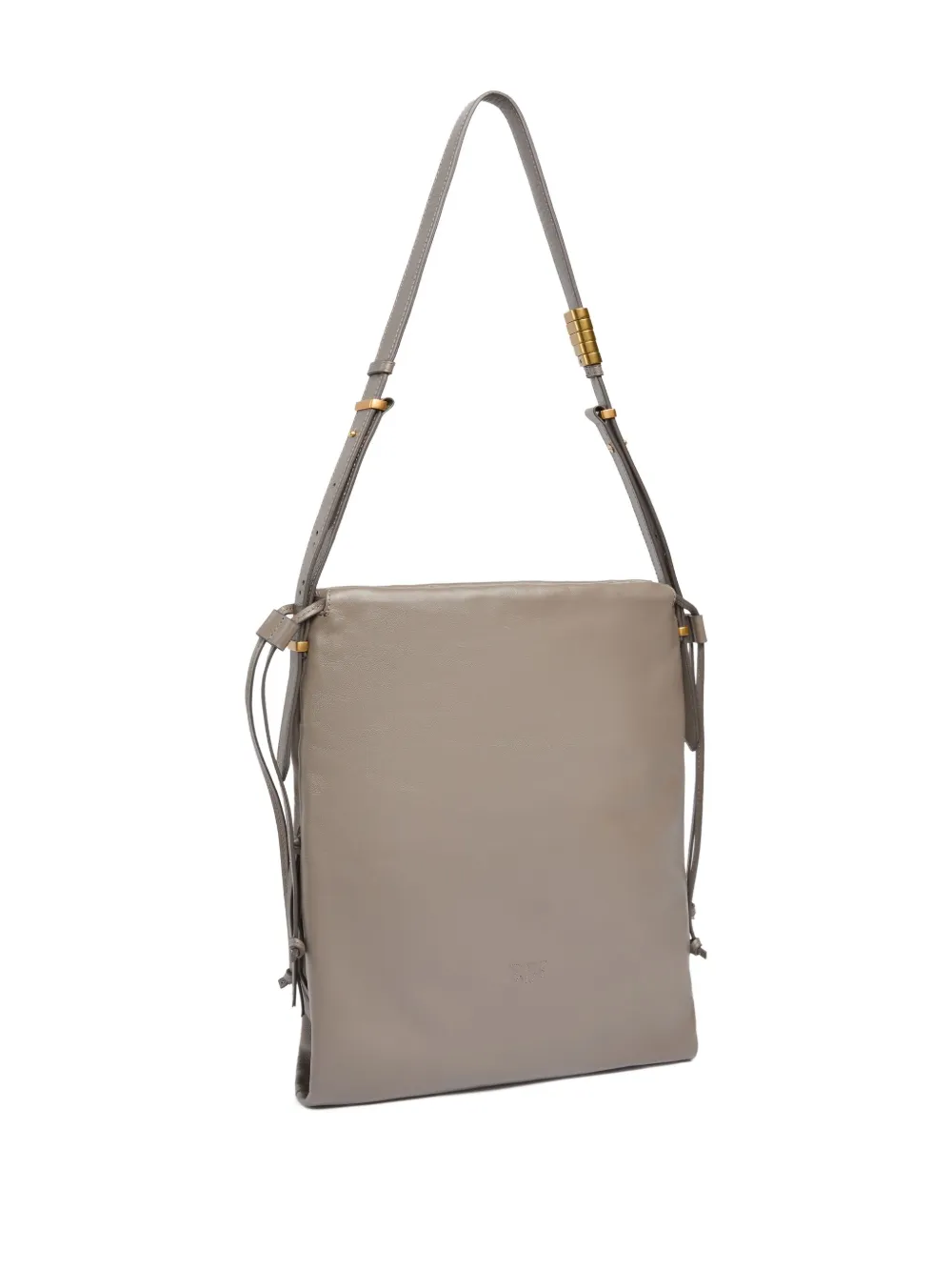 PINKO Leren shopper Grijs