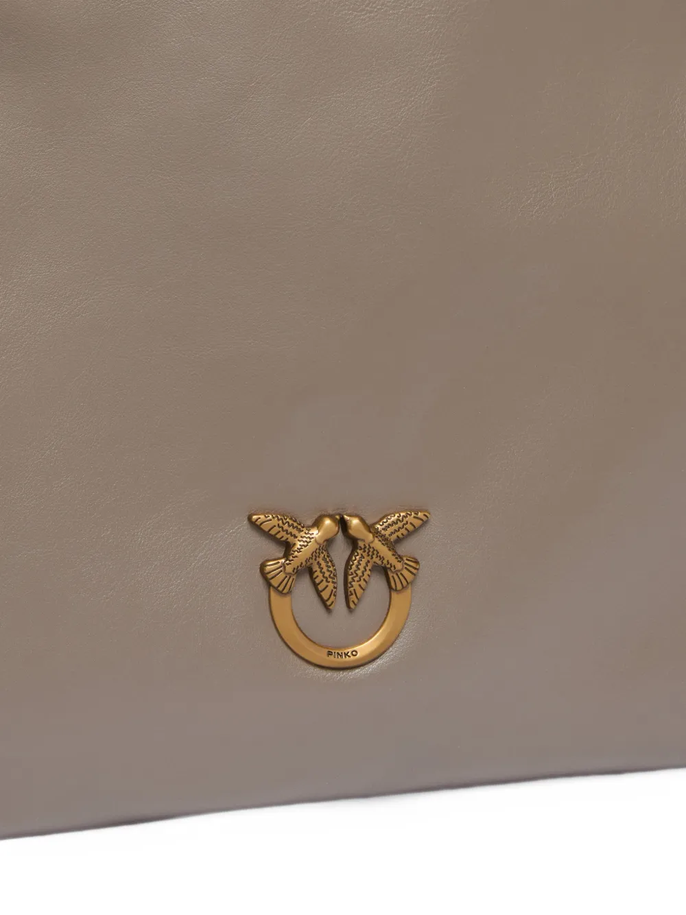 PINKO Leren shopper Grijs