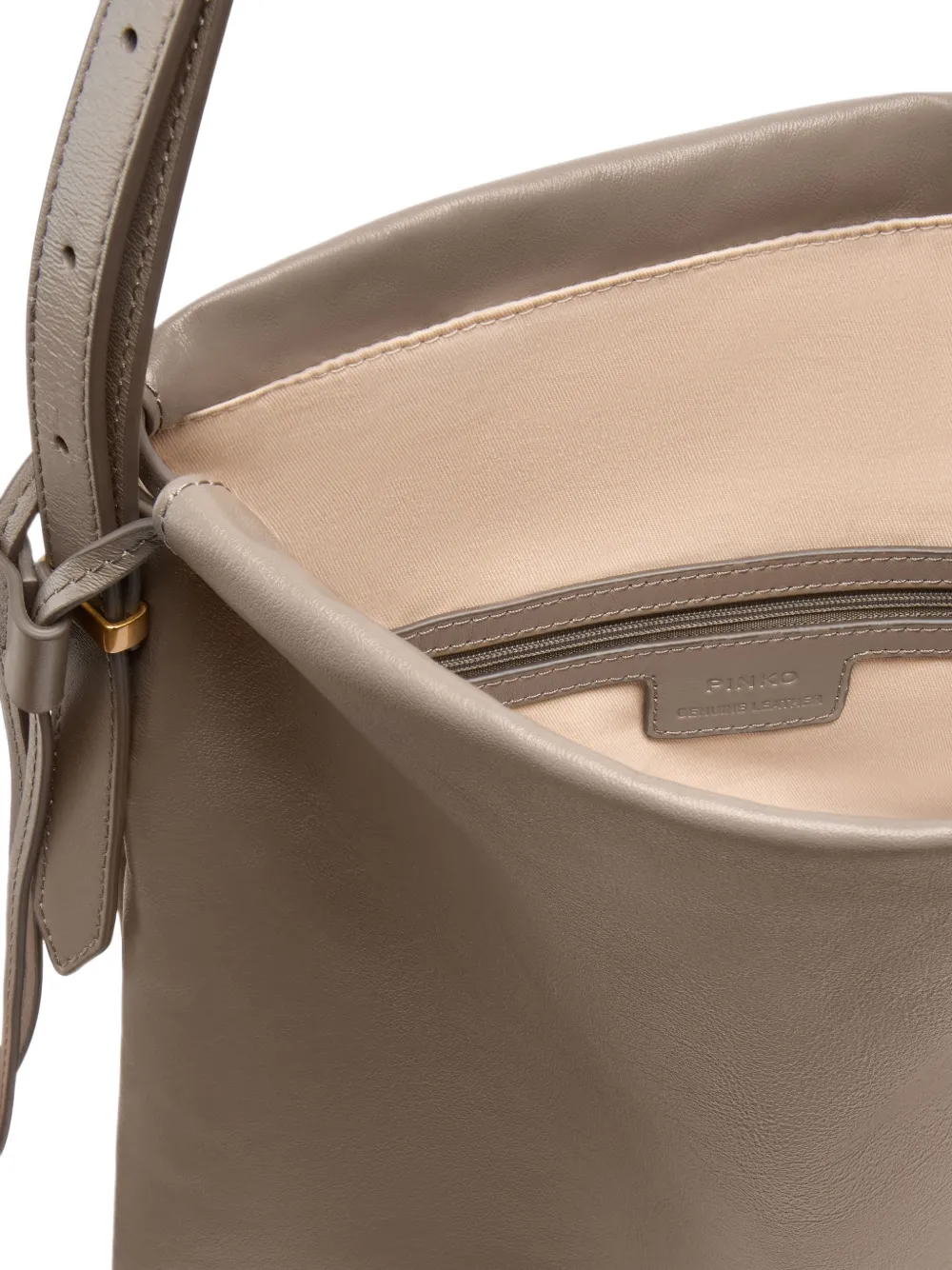 PINKO Leren shopper Grijs
