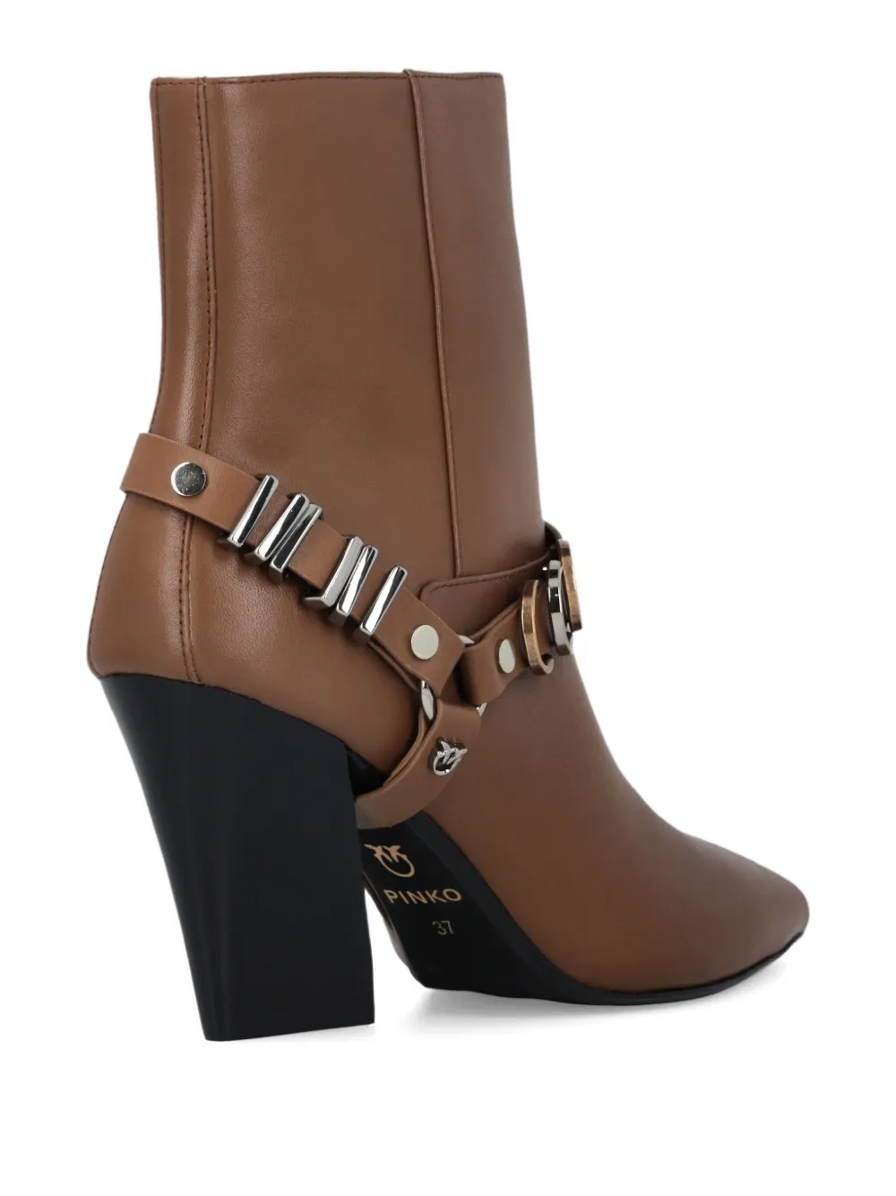 PINKO 85mm leather boots Bruin