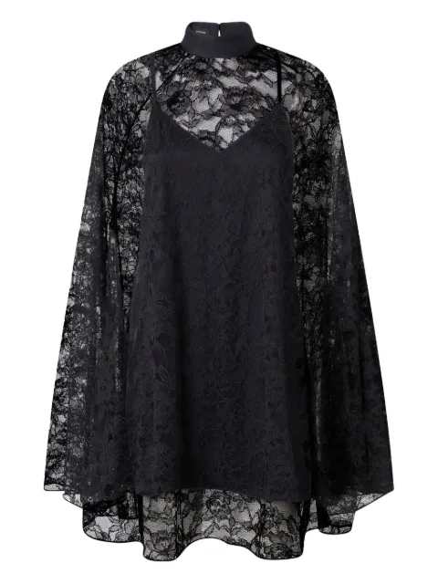PINKO lace cape mini dress