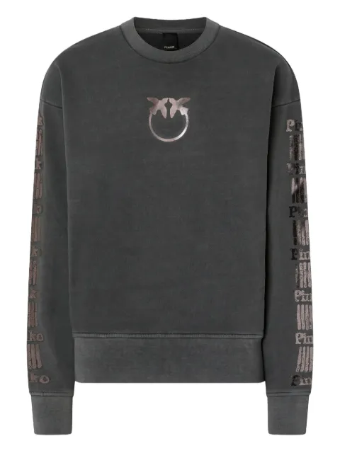PINKO logo-detail cotton sweatshirt