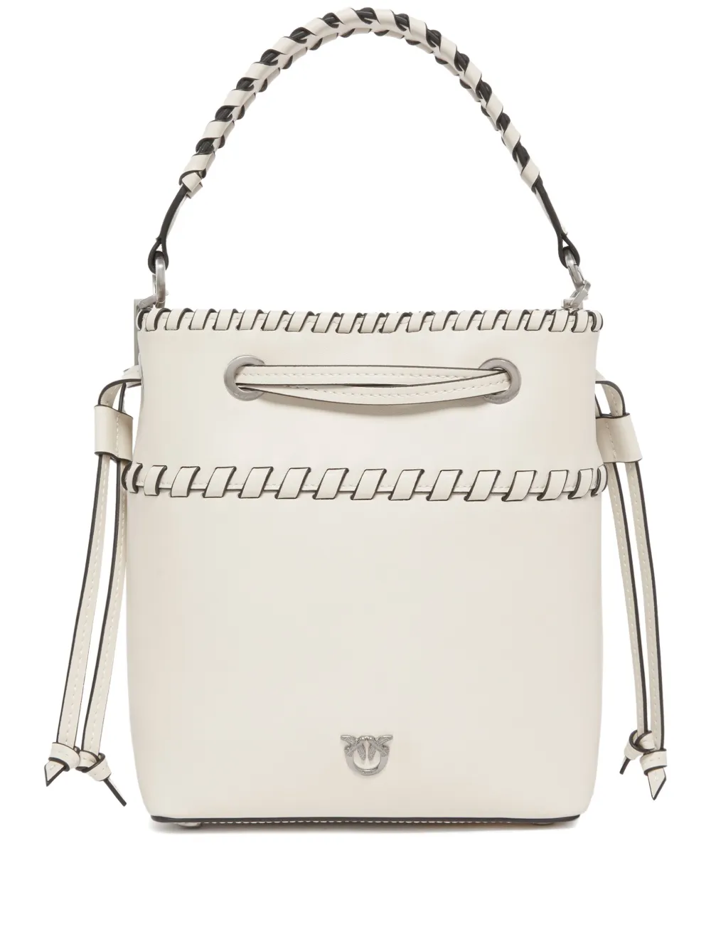 PINKO braided-handle bucket bag | White | Image 1