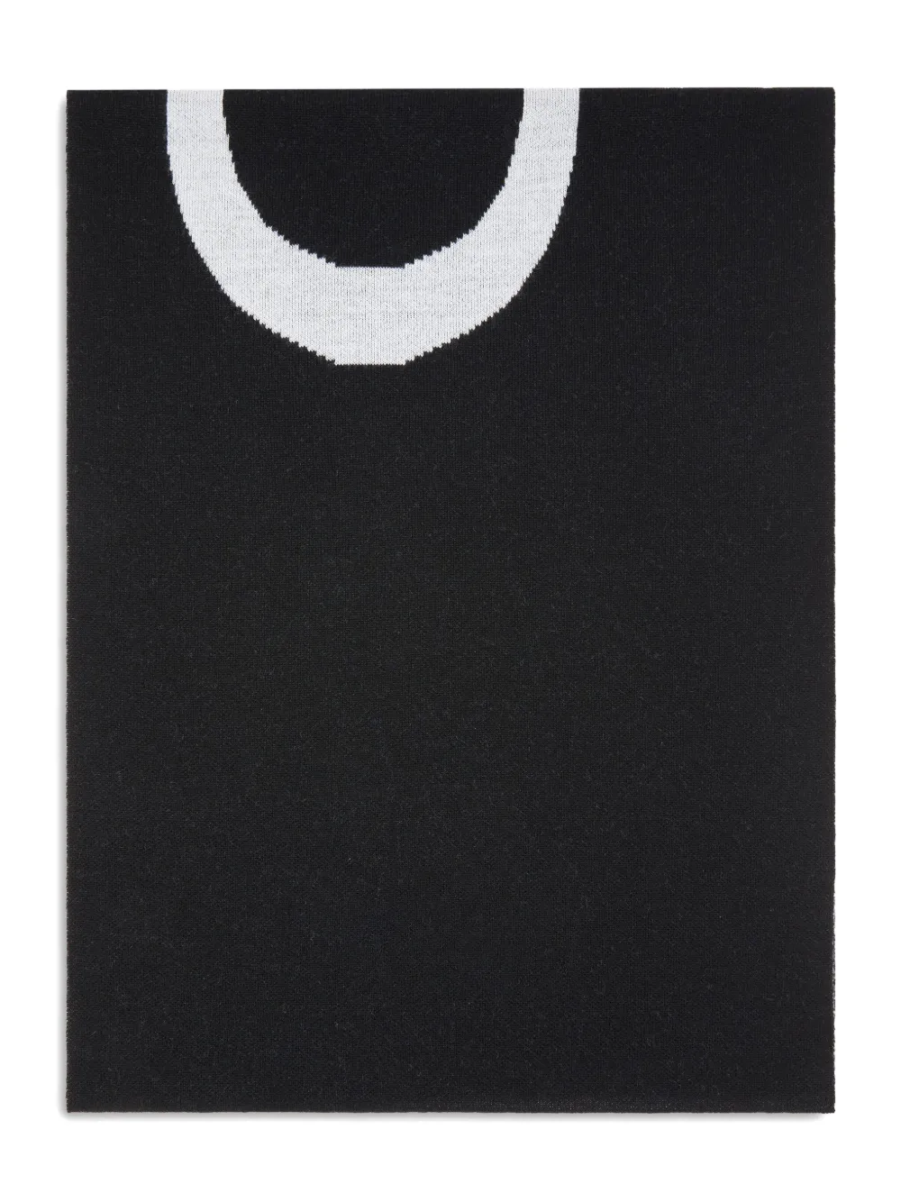 PINKO logo-detail wool scarf | Black | Image 1
