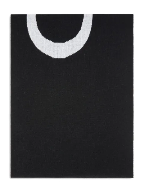 PINKO bufanda de lona con detalle del logo