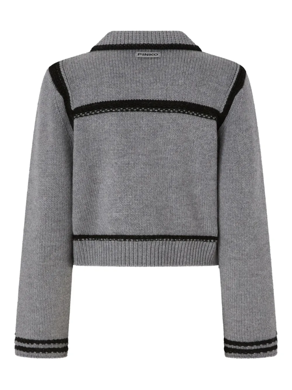 PINKO Wollen vest met knopen Grijs