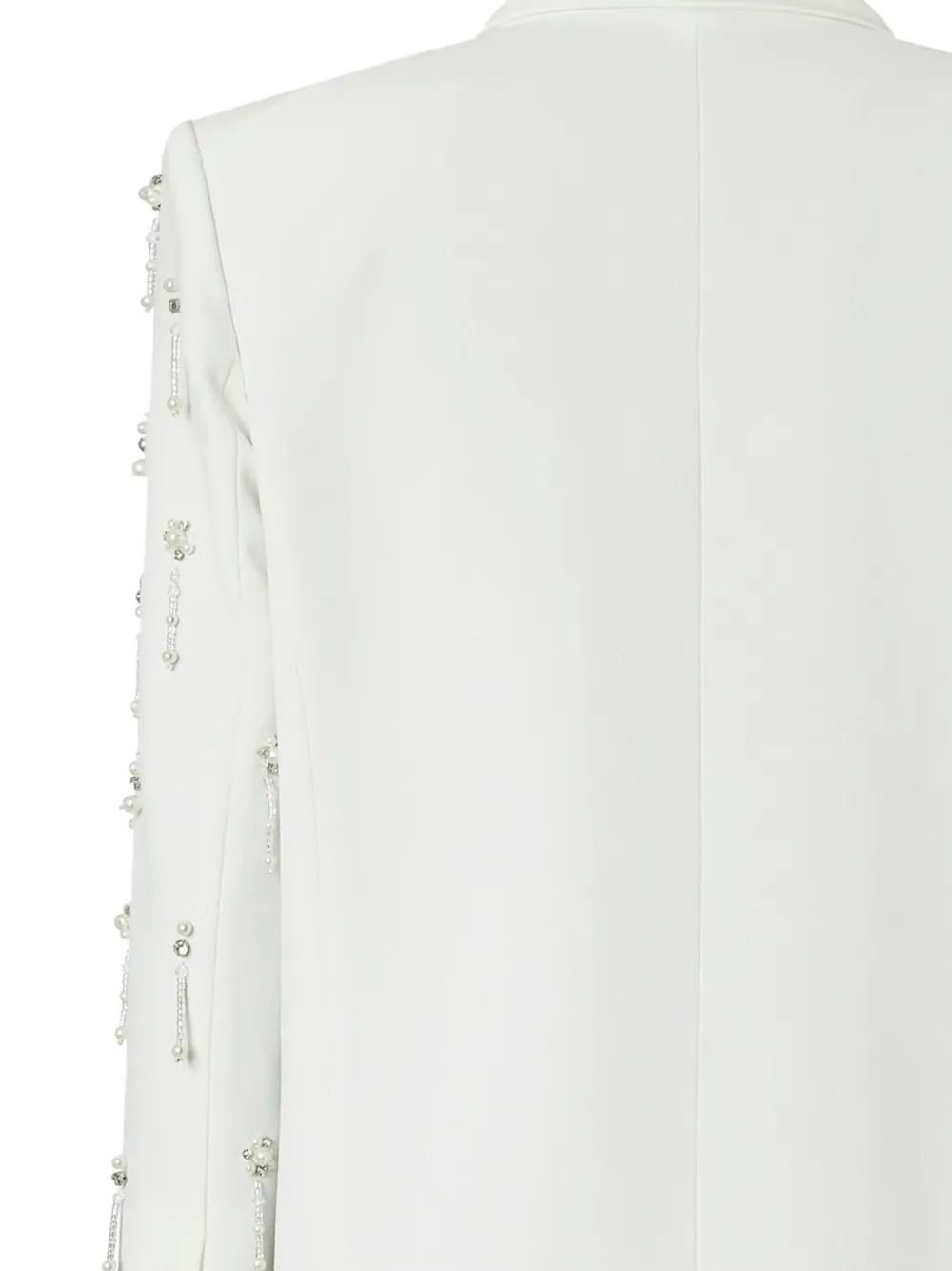 Pinko Crystal-embellished Double-breasted Jacket In White