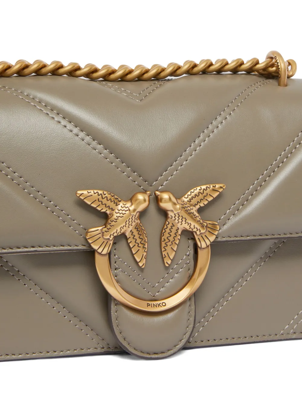 PINKO Love gewatteerde mini-crossbodytas Grijs