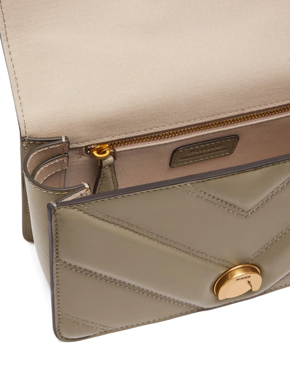 PINKO Love gewatteerde mini-crossbodytas Grijs