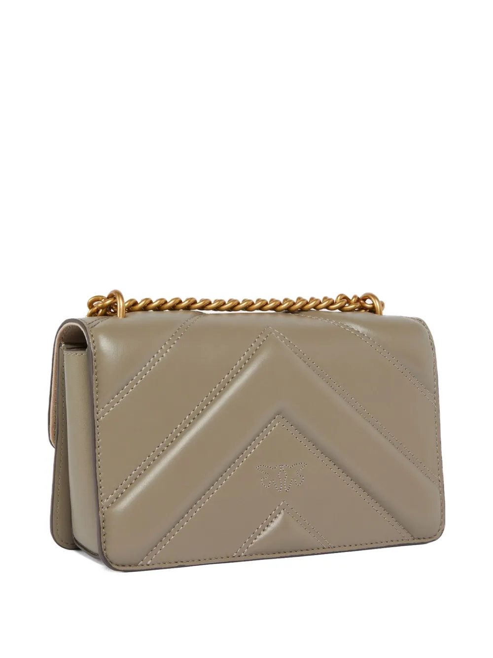 PINKO Love gewatteerde mini-crossbodytas Grijs