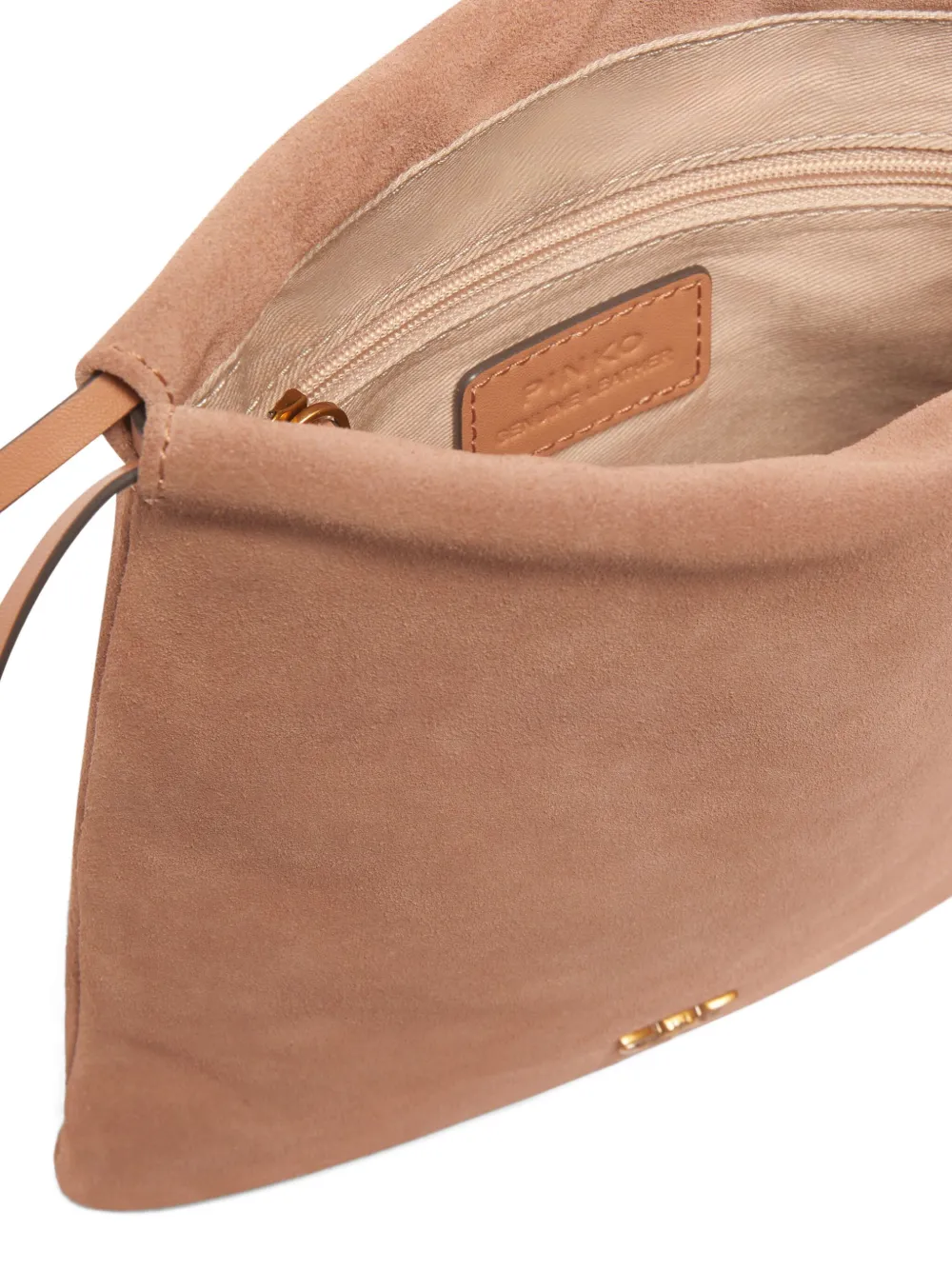 PINKO Suède tas met trekkoord Beige