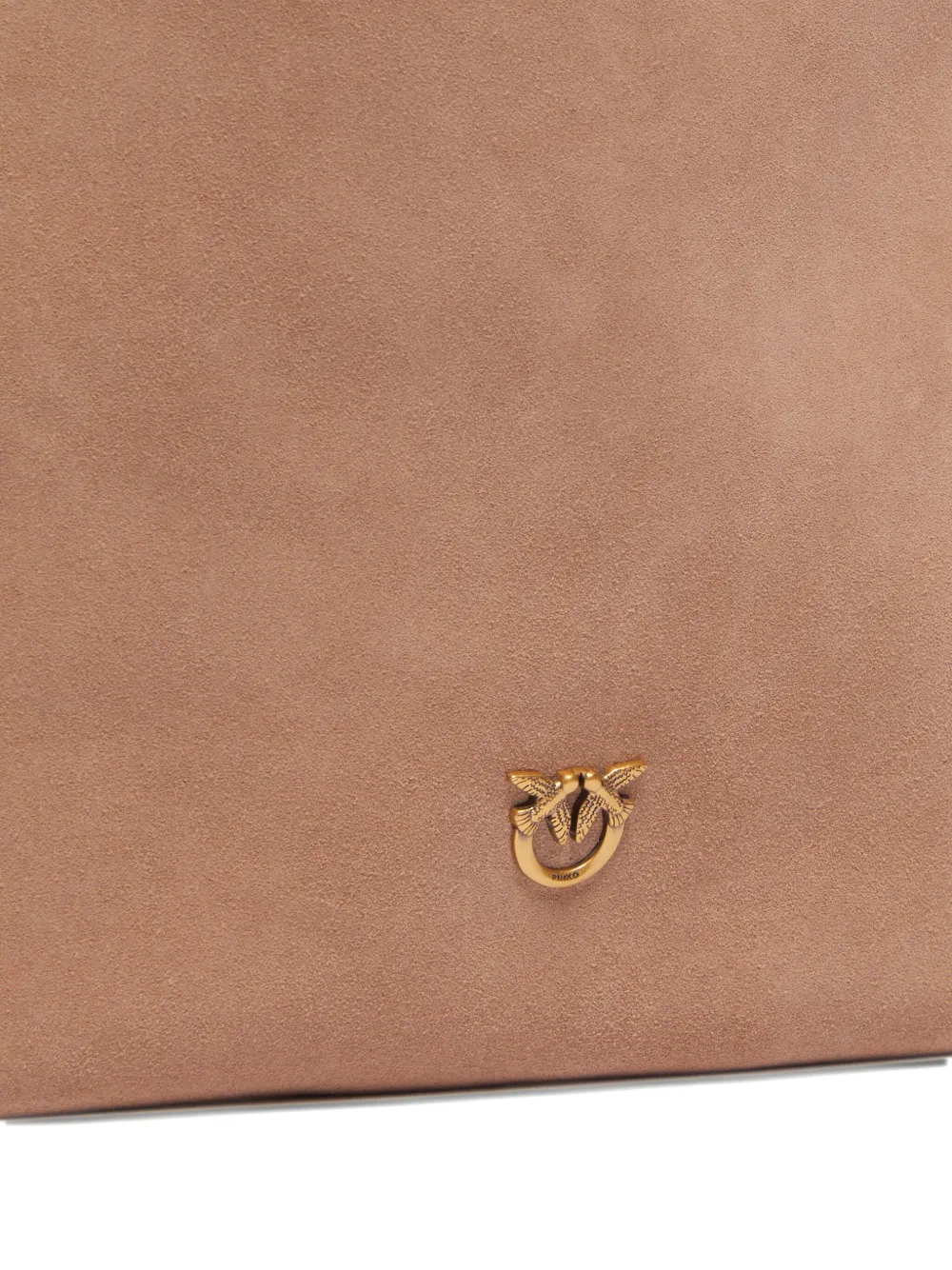 PINKO Suède tas met trekkoord Beige