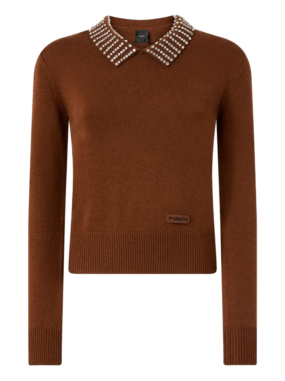 PINKO embellished-collar sweater Bruin