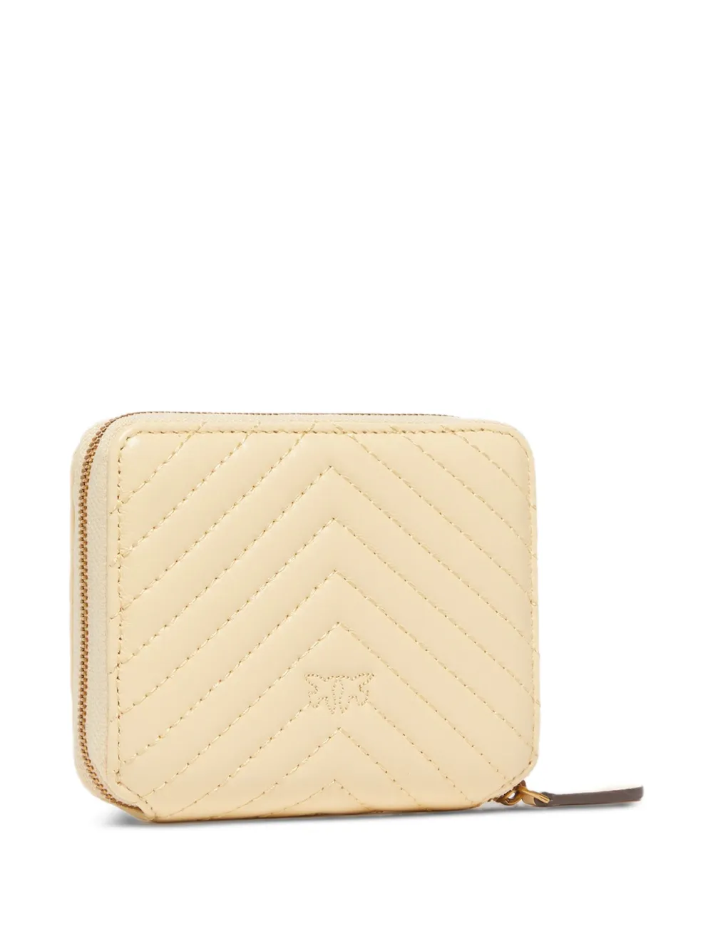 PINKO Portemonnee met chevron streep en rits Beige