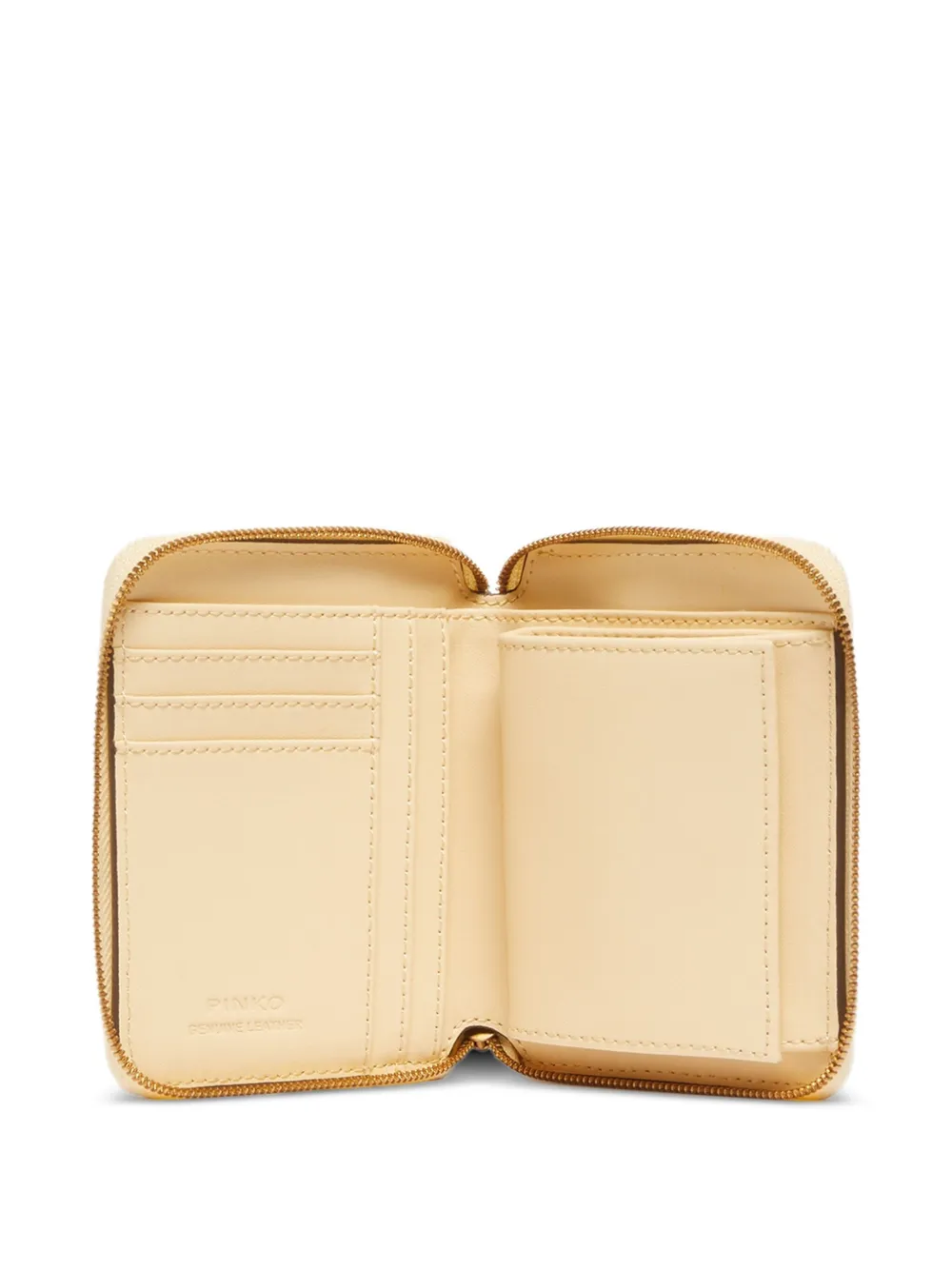 PINKO Portemonnee met chevron streep en rits Beige