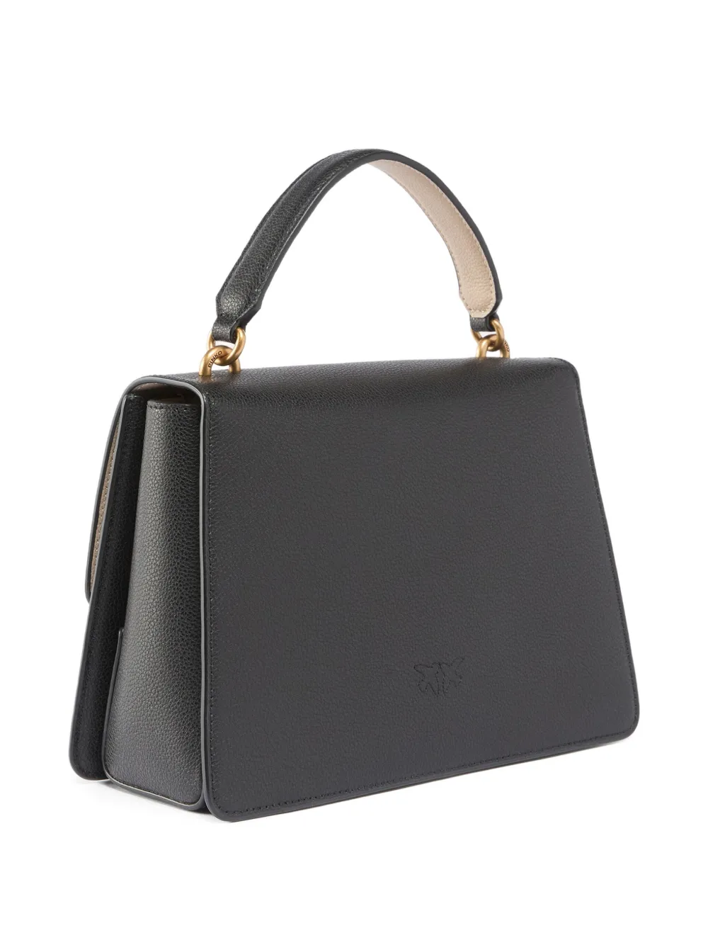 PINKO medium Love Birds calfskin tote bag - Zwart