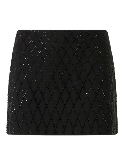 PINKO rhinestone-embellished fitted skirt