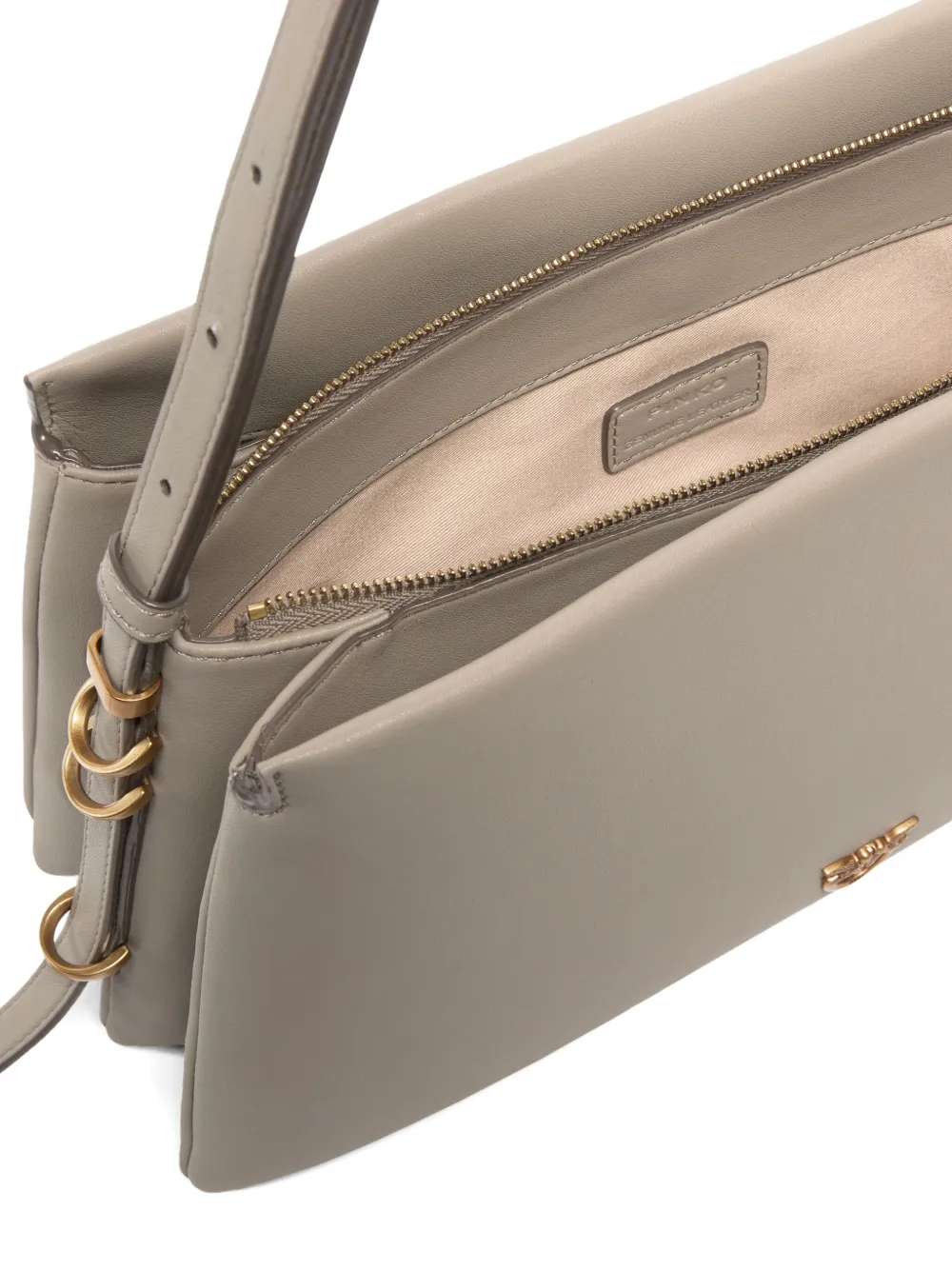 PINKO Leren crossbodytas Bruin