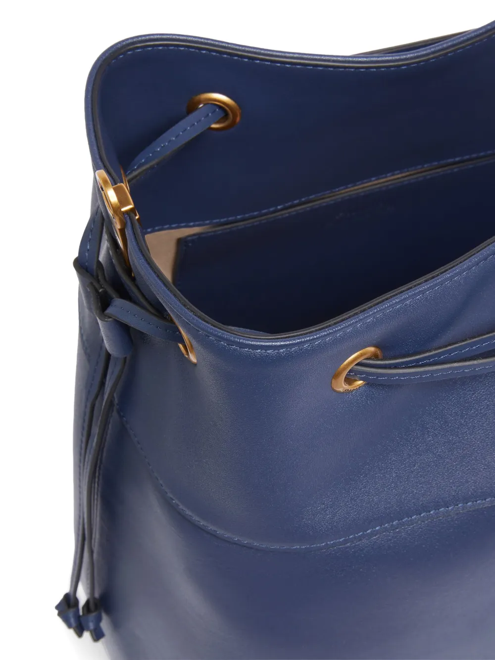 PINKO medium logo-embellished drawstring bucket bag Blauw
