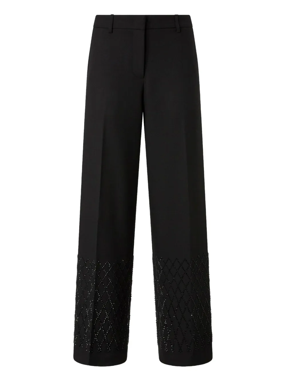 PINKO embellished-hem pleated trousers | Black | Image 1