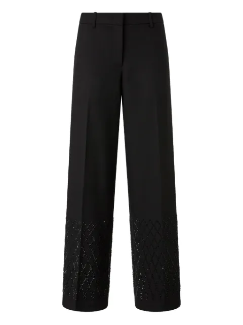 PINKO embellished-hem pleated trousers
