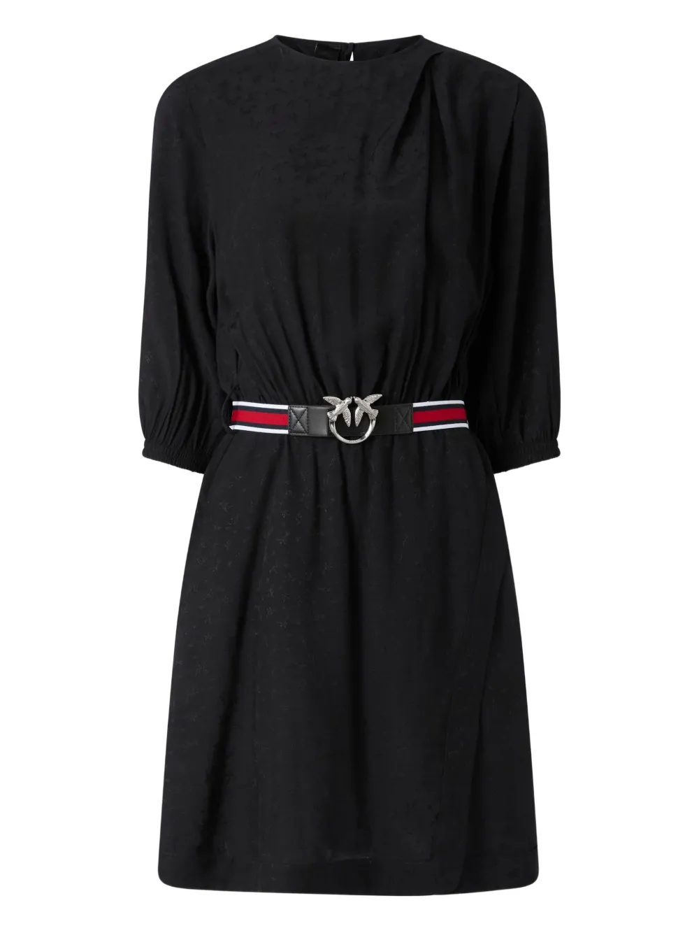 PINKO+robe+courte+Surimi+à+taille+ceinturee+-+Noir