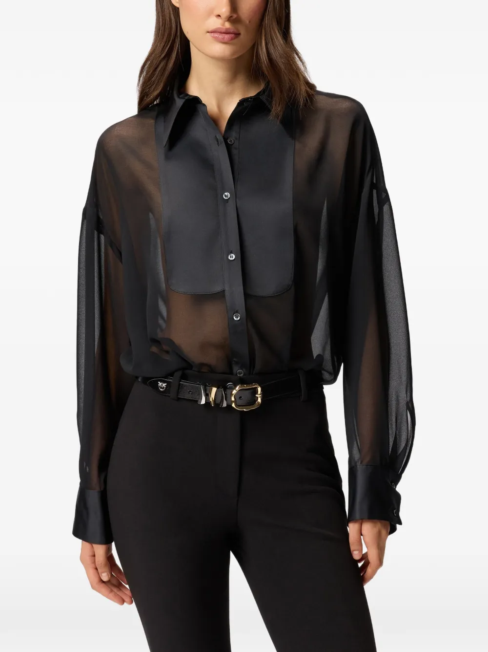 PINKO Blouse met geplooide vlak Zwart