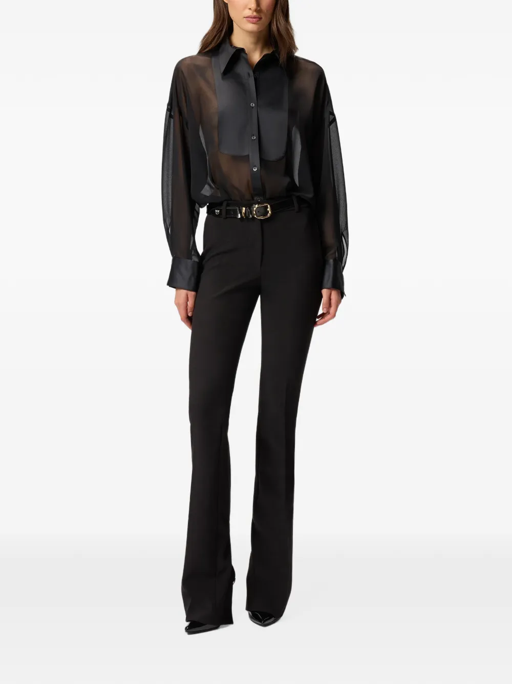 PINKO Blouse met geplooide vlak Zwart